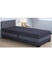 Łóżko tapicerowane pojedyncze szary + jasny szary Fionis - 5 rozmiarów w sklepie Edinos.pl