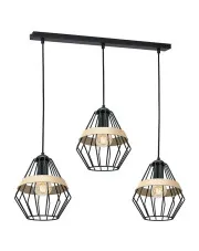 Lampa wisząca z drucianymi kloszami - K550-Graso w sklepie Edinos.pl