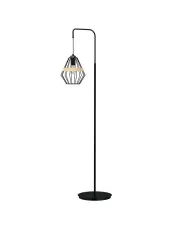 Czarna lampa podłogowa loft - K551-Graso w sklepie Edinos.pl