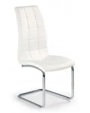 Białe pikowane krzesło na płozach - Anthony w sklepie Edinos.pl