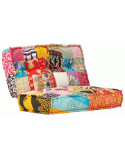Kwadratowa piankowa sofa Gina - patchwork w sklepie Edinos.pl