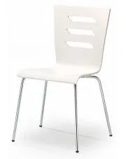 Białe metalowe krzesło do kuchni w stylu skandynawskim - Cejlon w sklepie Edinos.pl