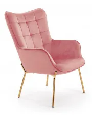 Wypoczynkowy fotel pikowany Zefir 3X - jasny róż w sklepie Edinos.pl