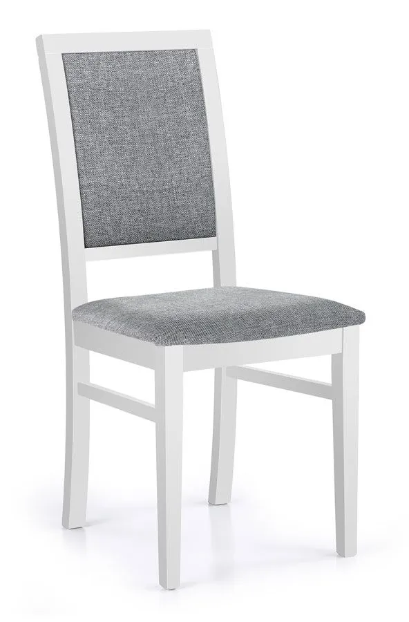 Zdjęcia - Krzesło Elior Białe drewniane  tapicerowane - Prince E8781V-PL-N-SYLWEK1-BIALY-IN 
