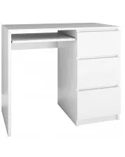 Nowoczesne tanie białe biurko prawostronne Blanco 2X - biały mat w sklepie Edinos.pl