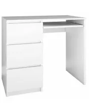 Młodzieżowe biurko lewostronne Blanco 2X - biały mat w sklepie Edinos.pl