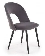 Szare loftowe krzesło metalowe - Getti w sklepie Edinos.pl